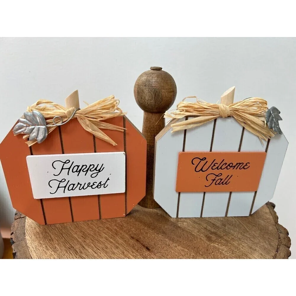 Wooden Fall Tiered tray Decor
